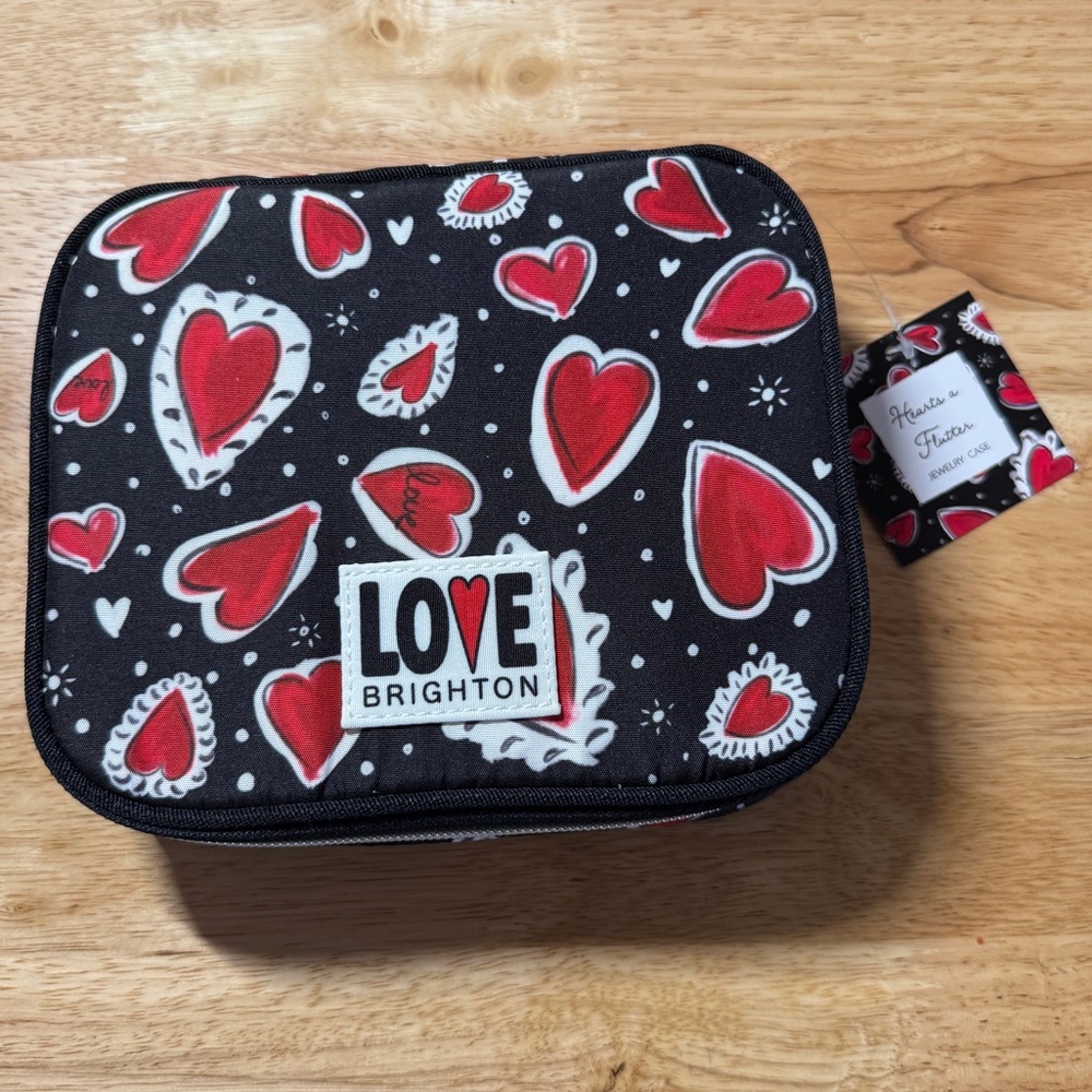 BRIGHTON Jewelry Case, HEARTS A FLUTTER, Travel Essential, LOTS OF ROOM, NWT